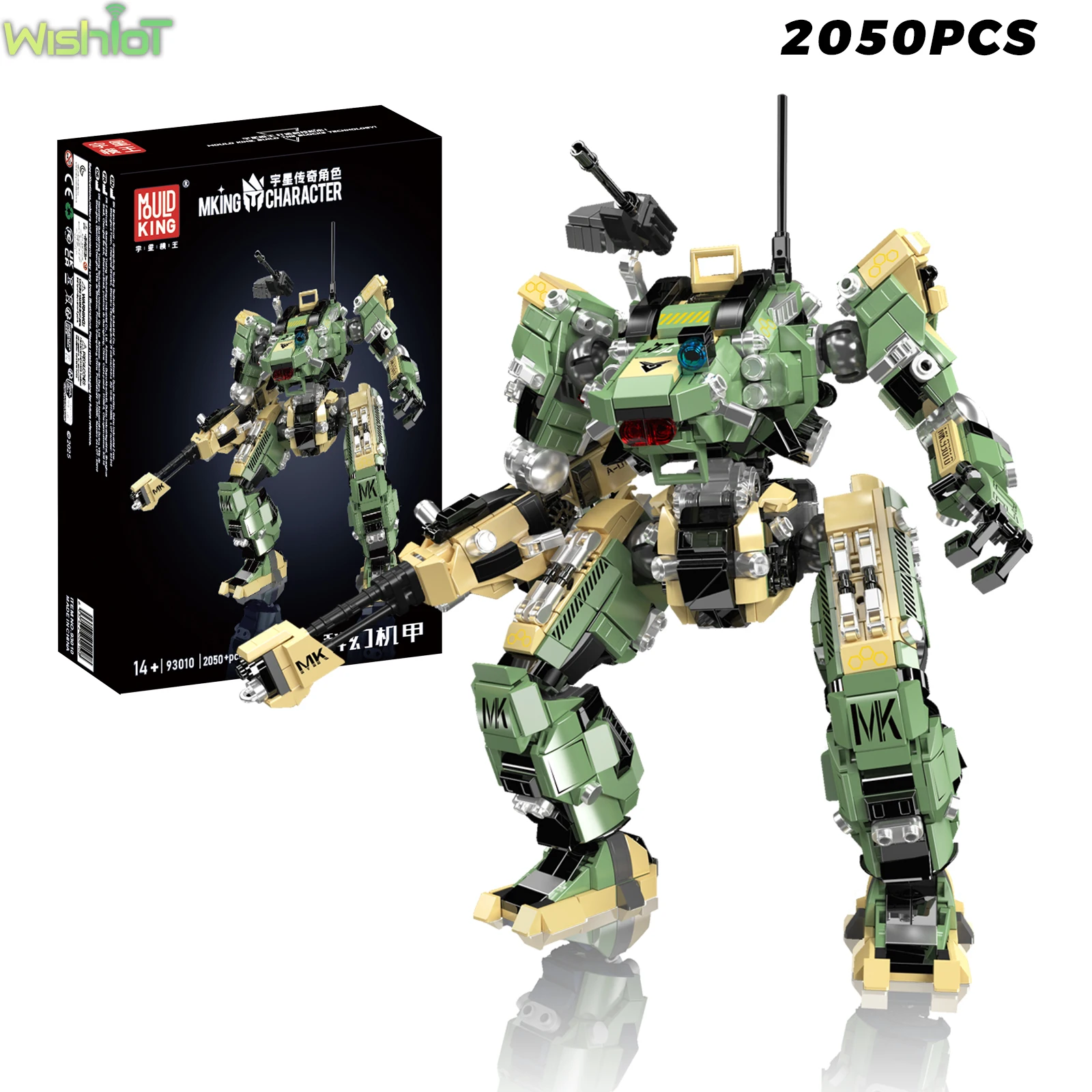 

Mould King 93010 Sci-Fi Mecha Building Blocks Robot Warrior Figure Model with Bonus 2050PCS Bricks Boys Room Decor Toys Gifts
