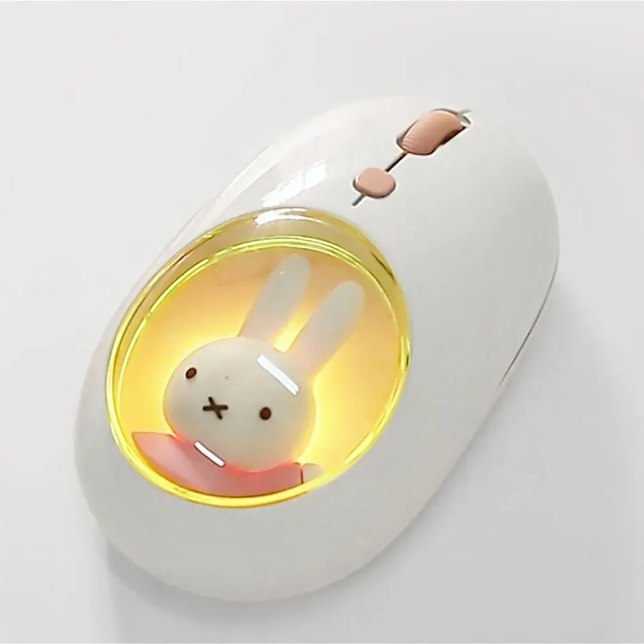Rechargeable Bluetooth Mouse Wireless Mute Dual Mode Office Universal Desktop Miffy Cute Good Looks Notebook Portable Lovely New