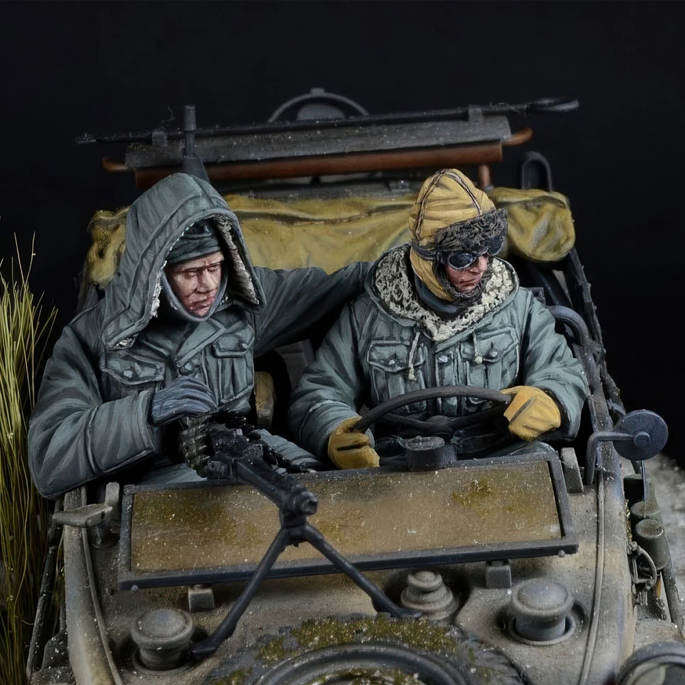Image of Harzmodellfigur Soldat, 1/35 Der Fahrer und die Soldaten, GK, Militärthemen, unmontierter und unbemalter Bausatz