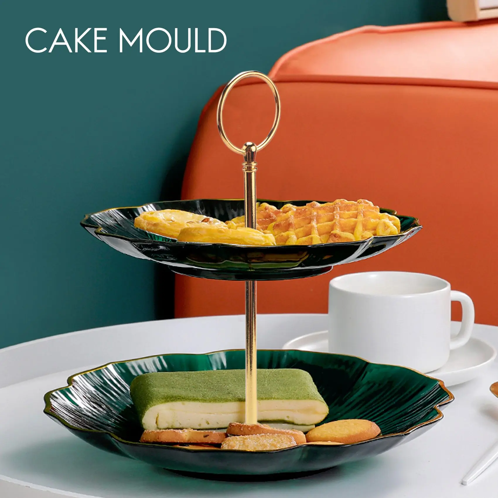 5 Wedding Metal Gold 3 Tier Cake Stand Center Handle Rods Fittings Kit