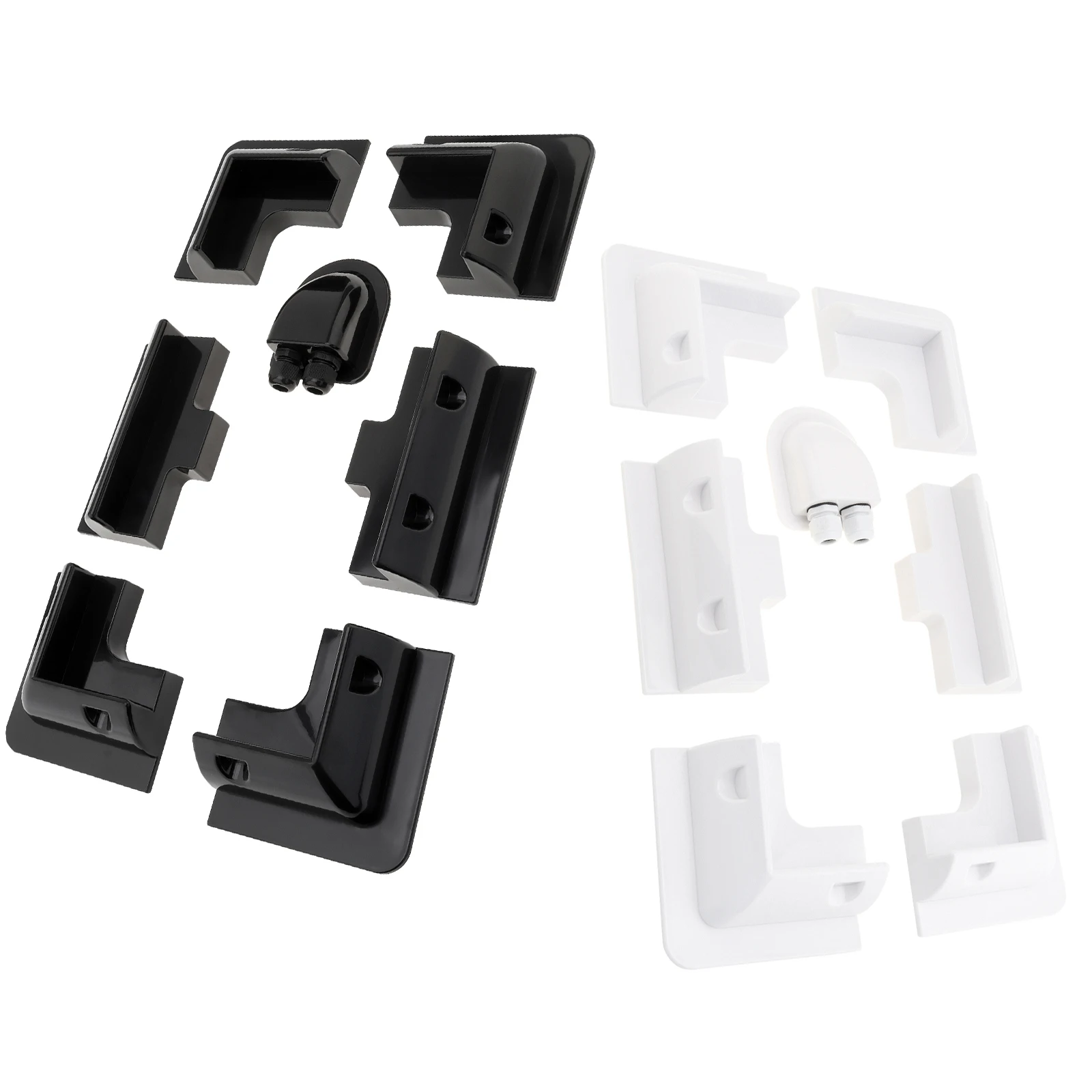 Imagem -03 - Suporte Kit de Montagem do Painel Solar Suportes de Montagem Kit Abs Canto Painel de Apoio para Quadro Madeira rv Barco Campistas Caravanas Capô