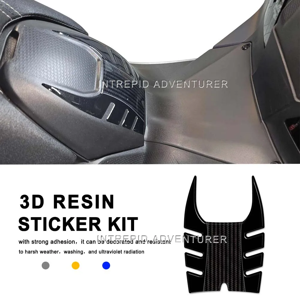 New Motorcycle Side Fuel Tank Sticker Non-slip 3D Epoxy Resin Footboard Scooter Protection Decal For Sym Maxsym TL 508