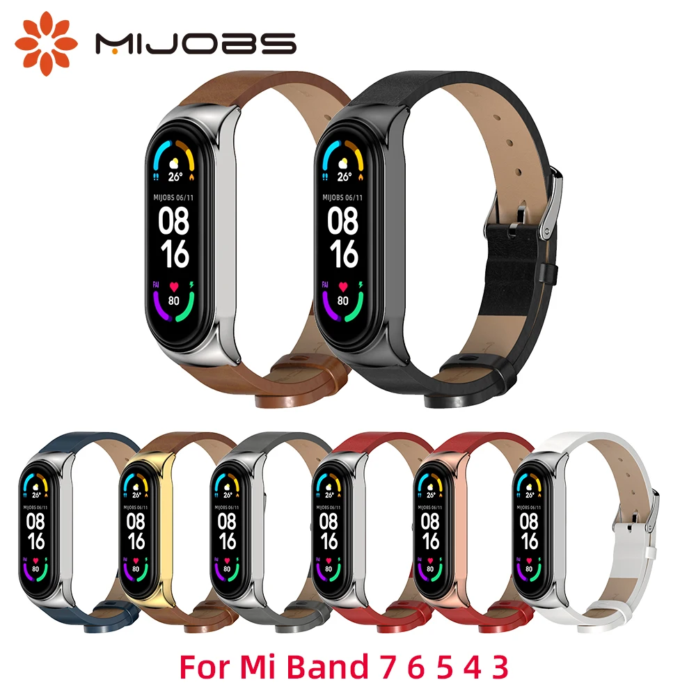 Strap for Xiaomi Mi Band 8 7 6 5 4 3 Bracelet for Mi Band 9 Leather Wrist Mi Band 6 Strap Wristbands Pulseira Smart Accessories