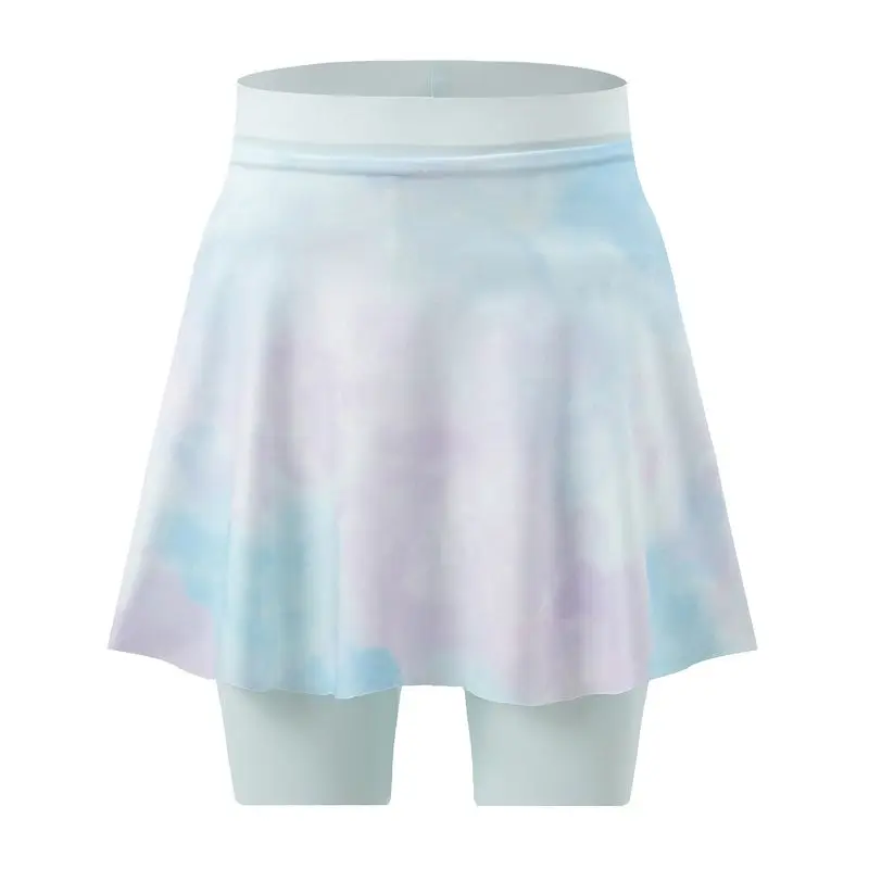 

Children Girls Outer Skirt + Inner Shorts One-piece Pants Fashion Elastic Waistband