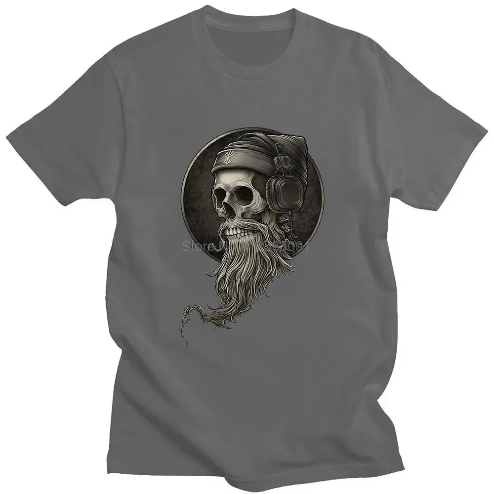 Vintage Winya No. 99 Skull Beard T Shirt Men Short Sleeves Cotton T-shirt Horror Gothic Head Tshirt Designer Classic Tees Tops