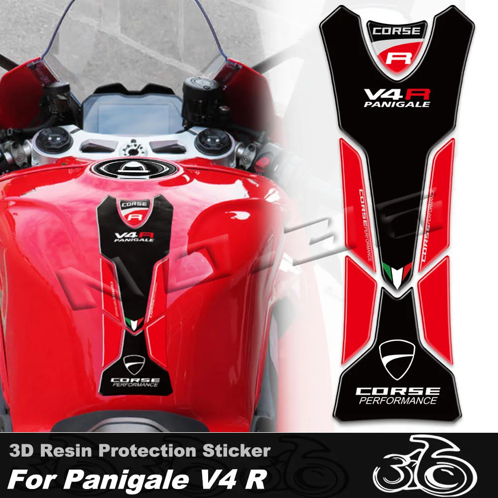 3D Motorcycle Fuel Tank Pad Sticker Tank Protection Decals Accessories Waterproof For Panigale V4 R V4r 2019-2023 2022