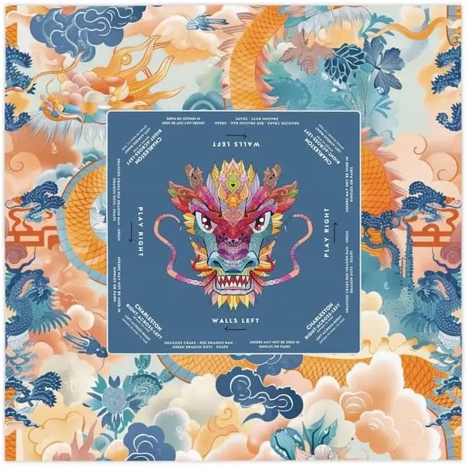 Mahjong Mat 31.5 Inch Navy Pink Floral Mahjong Tablecloth Great Anti Slip Noise Reduction For Enthusiasts Teams And Lovers