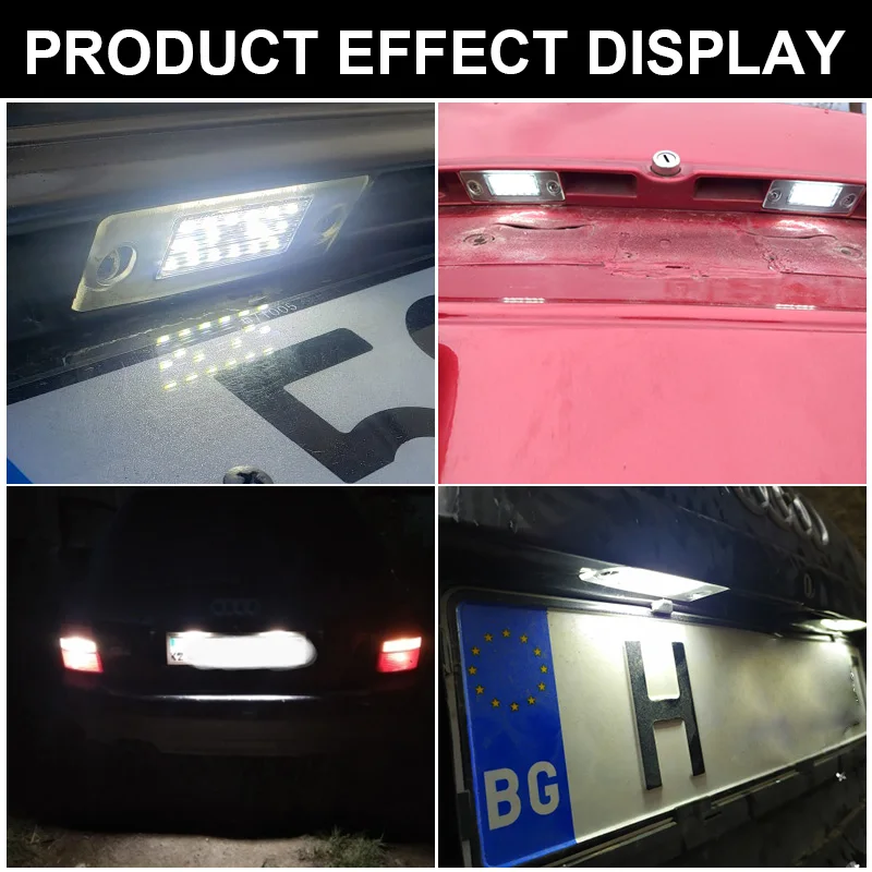 2 قطعة سيارة الخلفية LED رقم لوحة ترخيص أضواء اكسسوارات لأودي A3 S3 8L a4 S4 B5 1995-2000 Canbus الأبيض OEM # 8D0943021C