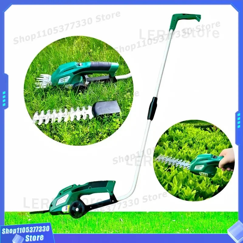 Cordless Lithium Battery Lawn Mower Multi Functional Garden Trimmer With Extension Pole For Hedge Grass Cutting Tool Kit