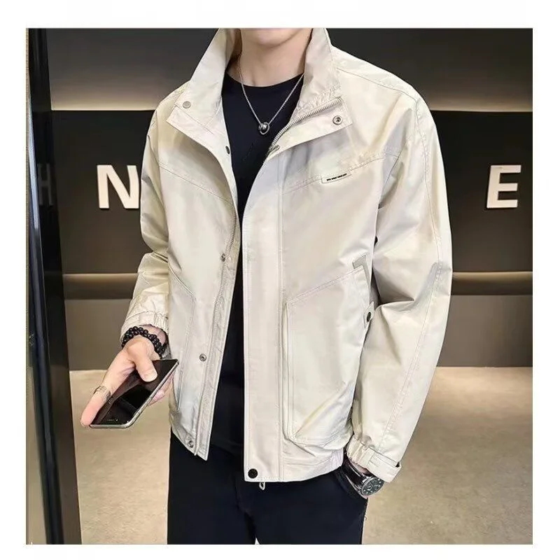 

Casual Workwear Jaet Men's Spring Autumn New Sle Haome High-End Trendy Brand Stand Collar Leisure Coat Top