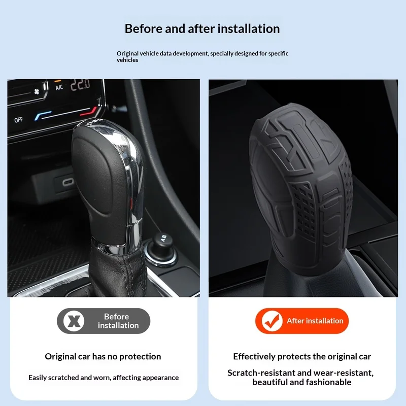 For Volkswagen VW Golf 7 MK7 VII GTI R Jetta CC Arteon Passat B8 T-roc Touareg Gear Lever Leather Protective Sleeve Accessories
