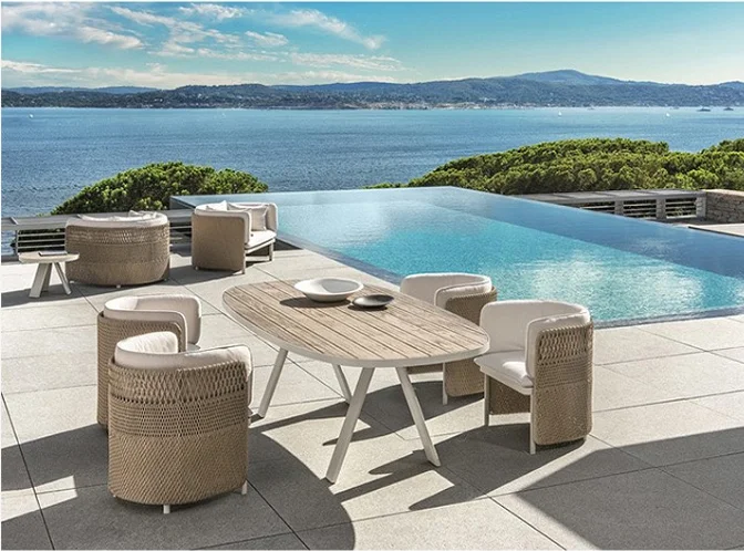 

New Swimming Pool Patio Balcony Waterproof Outdoor Rattan Garden Living Room Sofas