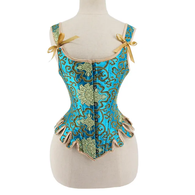 Renesansowy gorset obcisły Top w stylu Vintage Steampunk odzież damska klepsydra kamizelka gorset Waist Trainer gorset gorset gorset stalowy kość