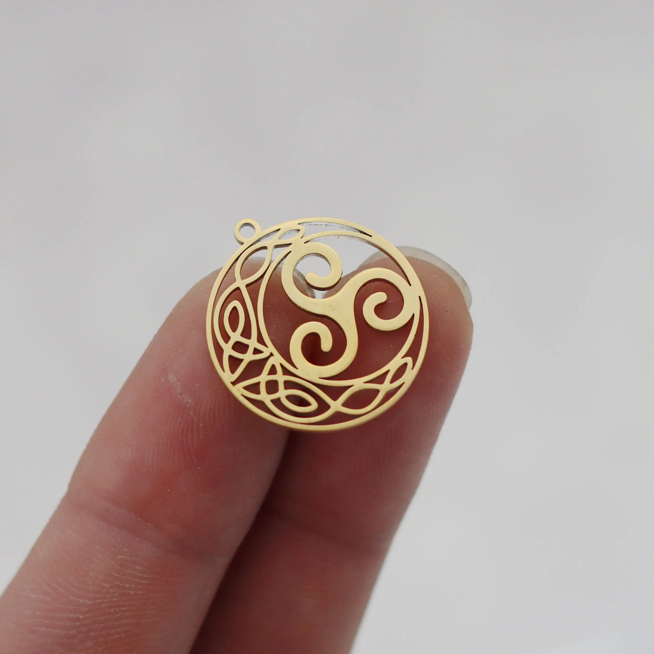 3pcs Golden Vintage Filigree Lady Face Stainless Steel Hummingbird Flower Charms DIY Earring Jewelry Making Witch Knot Pendant