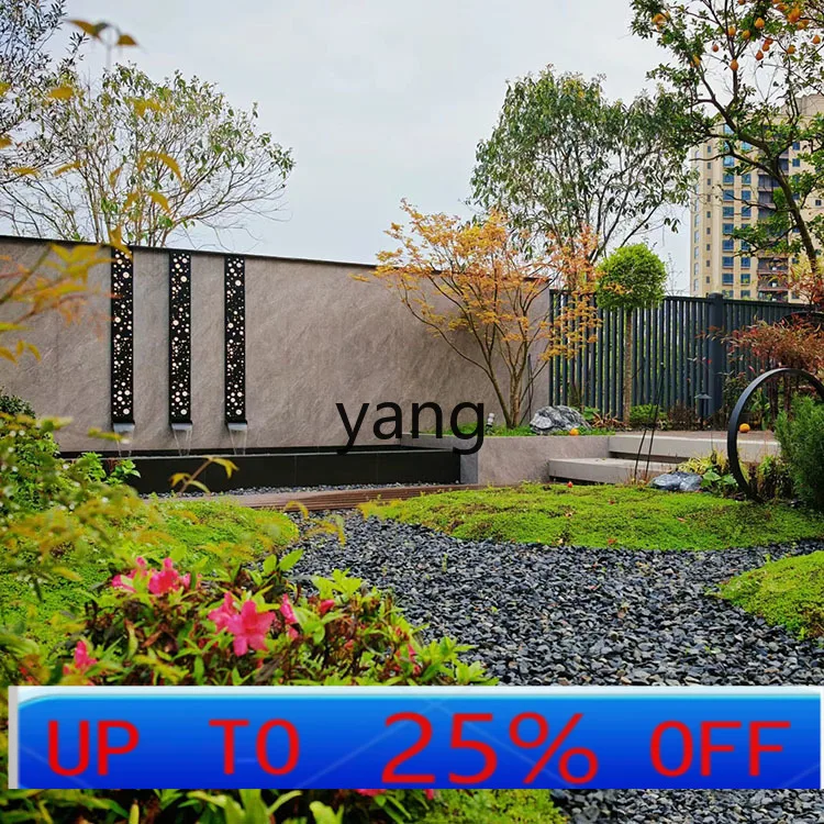 

LMM outdoor waterfall flowing water landscape wall modern simple courtyard flowing water landscape fish pond background