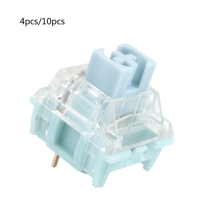 R91A 10/4Pcs TTC Silent Bluish White Switches for Mechanical Keyboard Switch for Backlit Mechanical Keyboard 42g 3pins