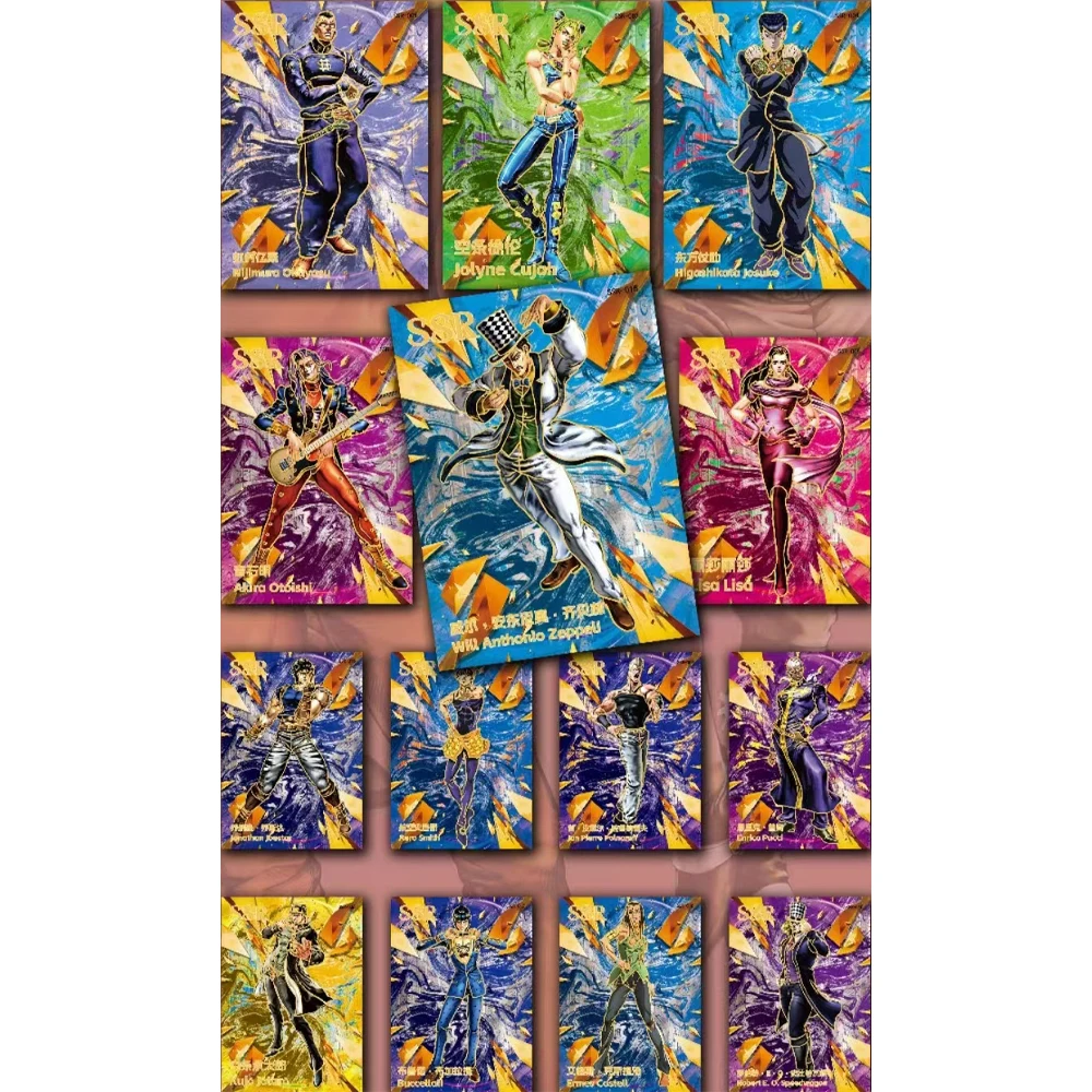 Latest product Japanese Anime JoJo Bizarre Adventure Character Collection rare Cards Game collectibles Children Toy