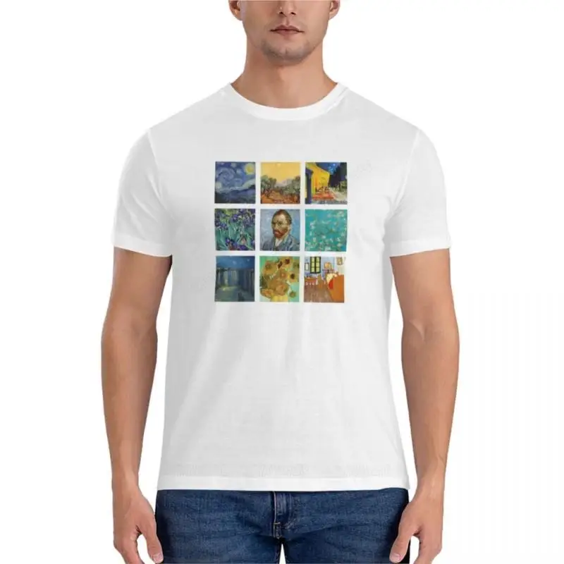 men t-shirt Van Gogh art work collage Essential T-Shirt Aesthetic clothing summer clothes summer male tee-shirt