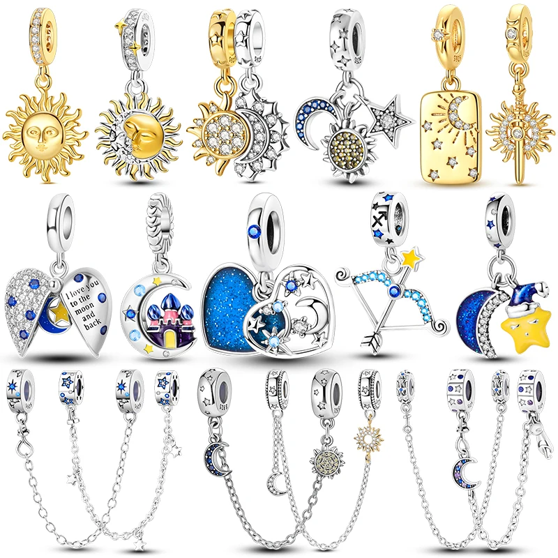Charms Plata De Ley 925 Mysterious Starry Sky Series Pendant Beads Fits 3mm Bracelets Necklace For Women Luxury DIY Fine Jewelry