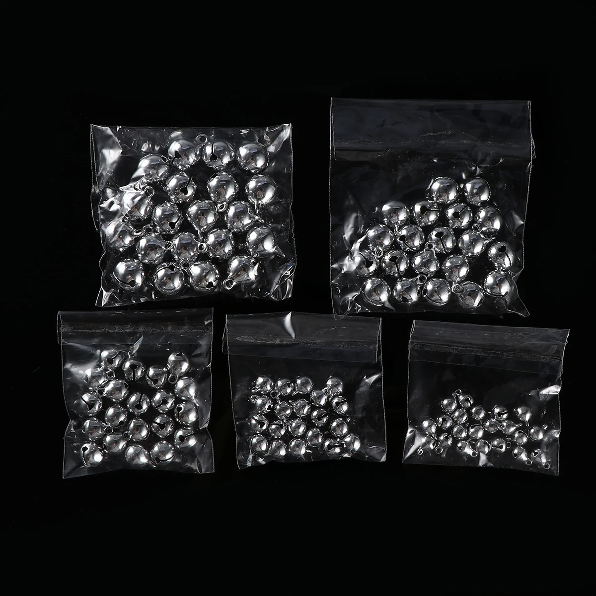 

100pcs Pet Dog Bells For Collar Small Puppy Decoration Silver Slotted Design Cute Bell Charm Walking Jogging Outdoor Activity