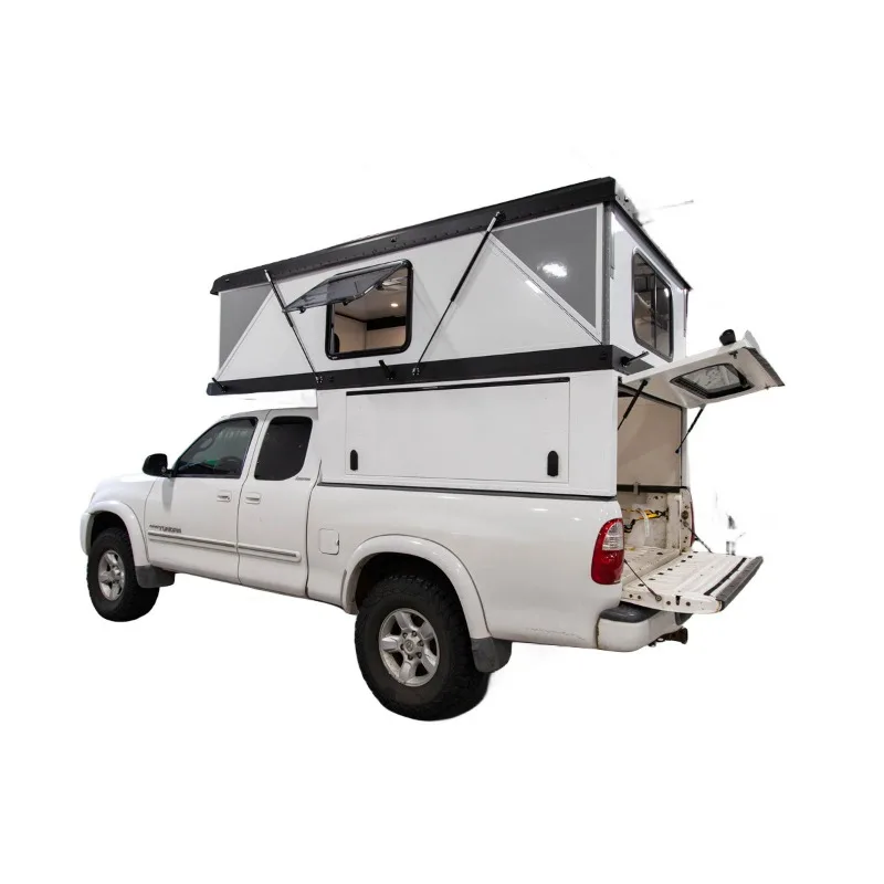 Camping pickup box, aluminum alloy half cover, camper, pickup camper