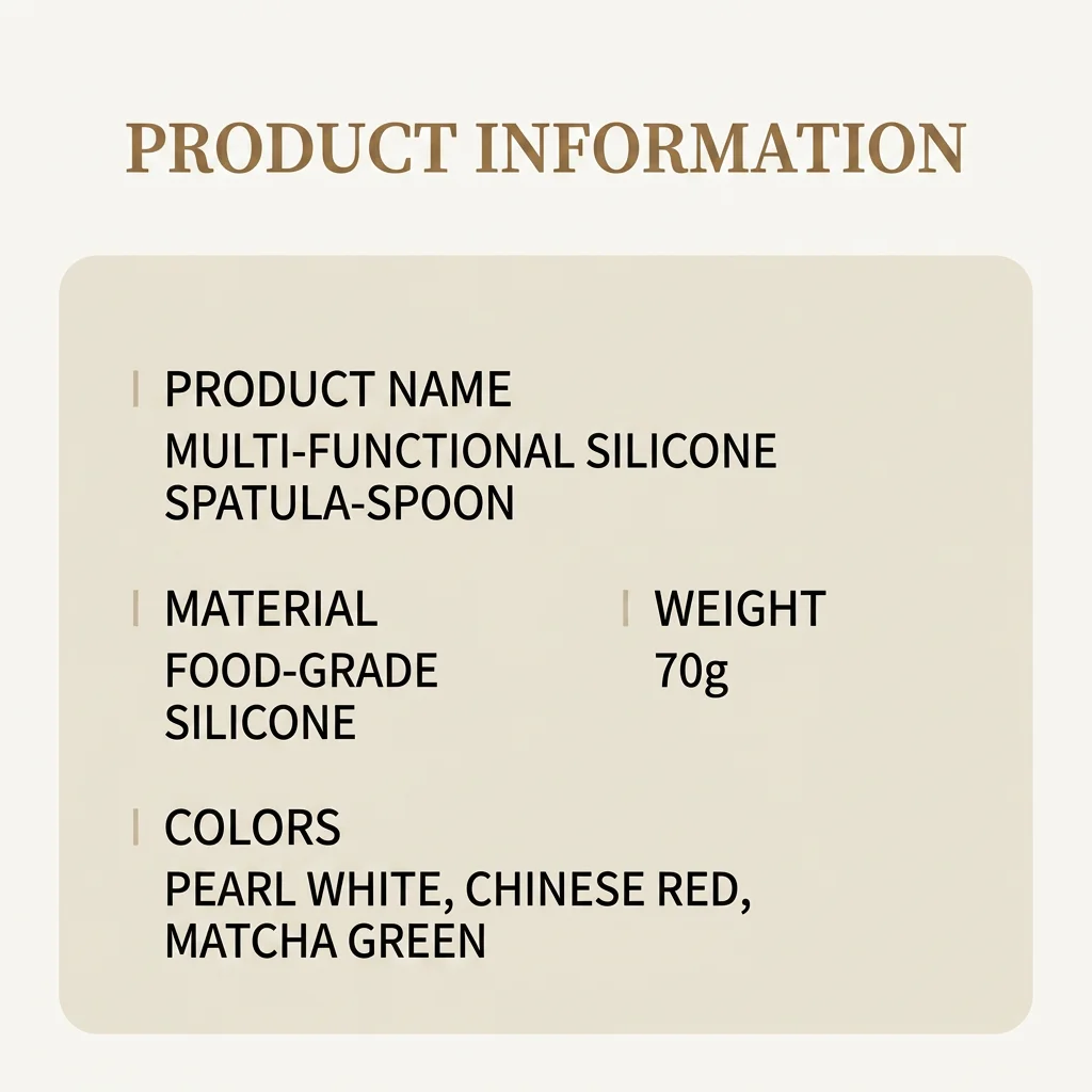 Silicone Spoon Multi-functional Heat Resistant Utensil Multi-functional Utensil Ergonomic Cooking Spatula For Non-stick Pans