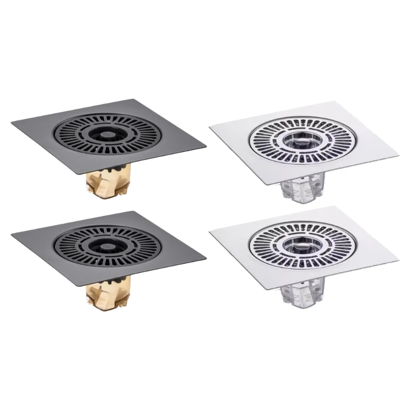 2Pcs Antiodor Drainer Shower Strainer Hair Catcher Stainless Steels Floor Drain