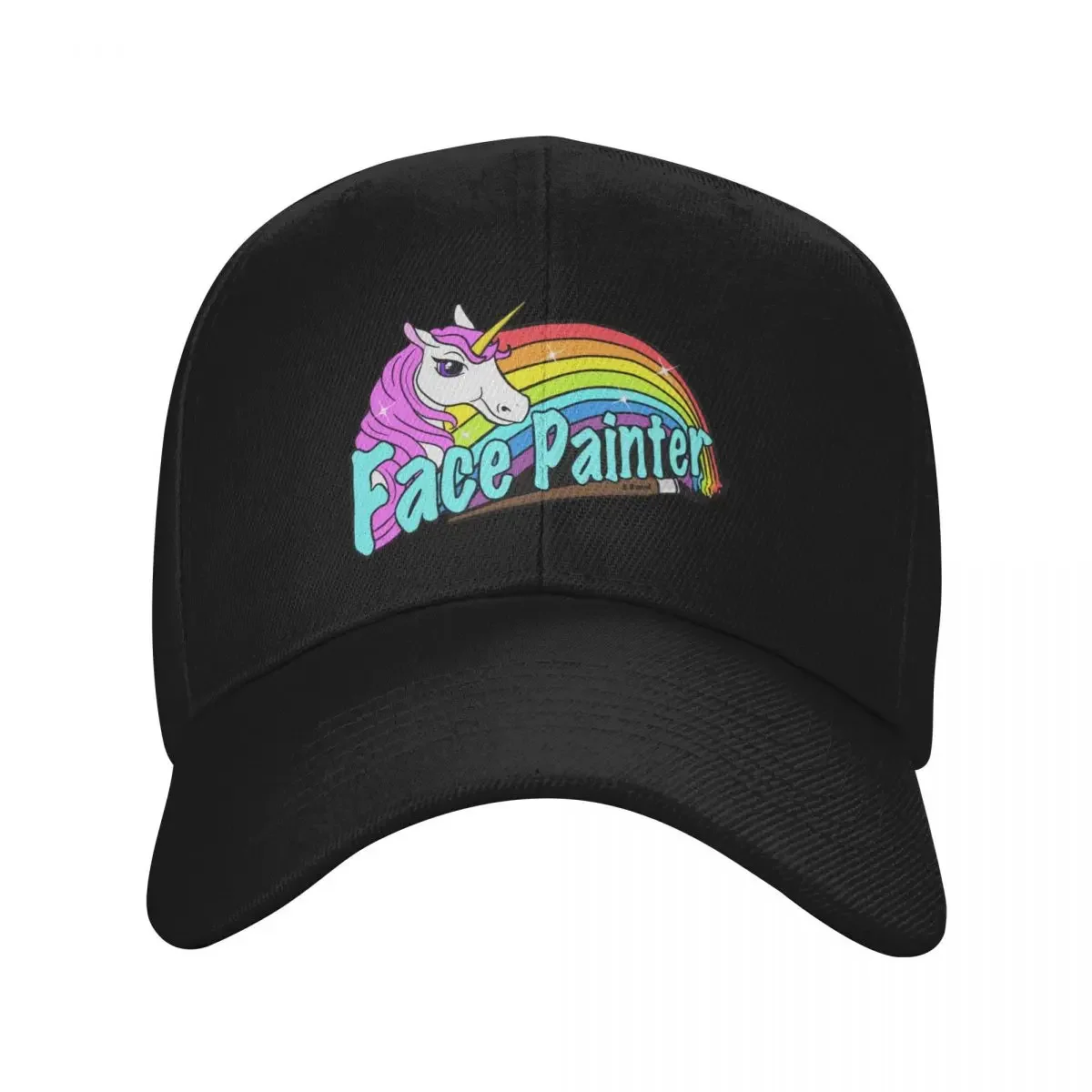 Face painter unicorn and rainbow facepainter Baseball Cap hats on offer Rugby men's big size hat Cosplay Men's Luxury Women's