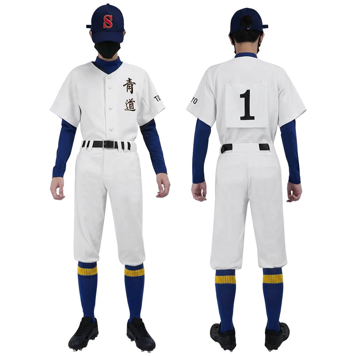 

ХОЛОУН Миюки Казуя ‌ Костюм для косплея Савамуры Эйджуна: Униформа бейсбольного клуба старшей школы Сейдо из аниме Diamond, номера 1, 2, 4, 11