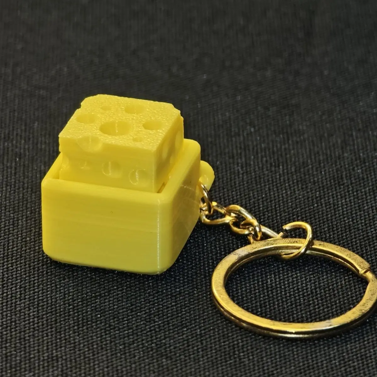 Mini Cheese Shape Tactile Switch Fidget Toy Portable Keychain Can Be Used As Custom Mechanical Keyboard Keycap Decor