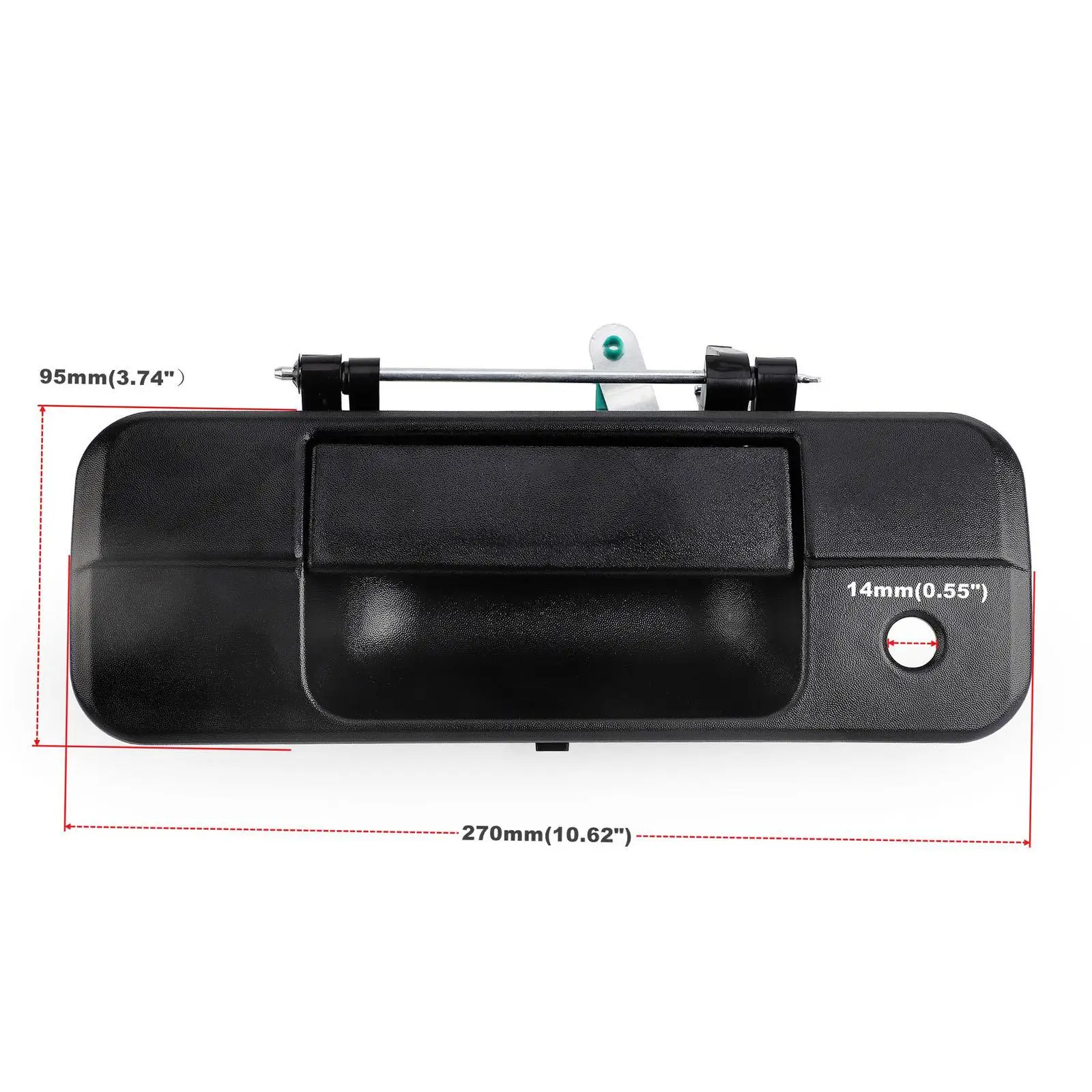 Durable Rear Tailgate Handle for Car Outer Assembly 69090-0C040 Plastic Black 9.5x27cm Easy Installation