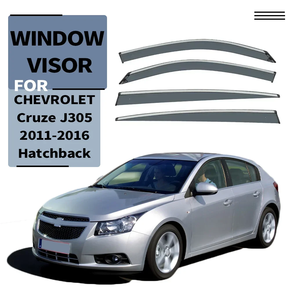 

Хромированные полоски, защита от дождя для CHEVROLET Cruze J305 2011-2016, хэтчбек, оконный козырек, ветровые дефлекторы, дверной козырек, вентиляционные шторы