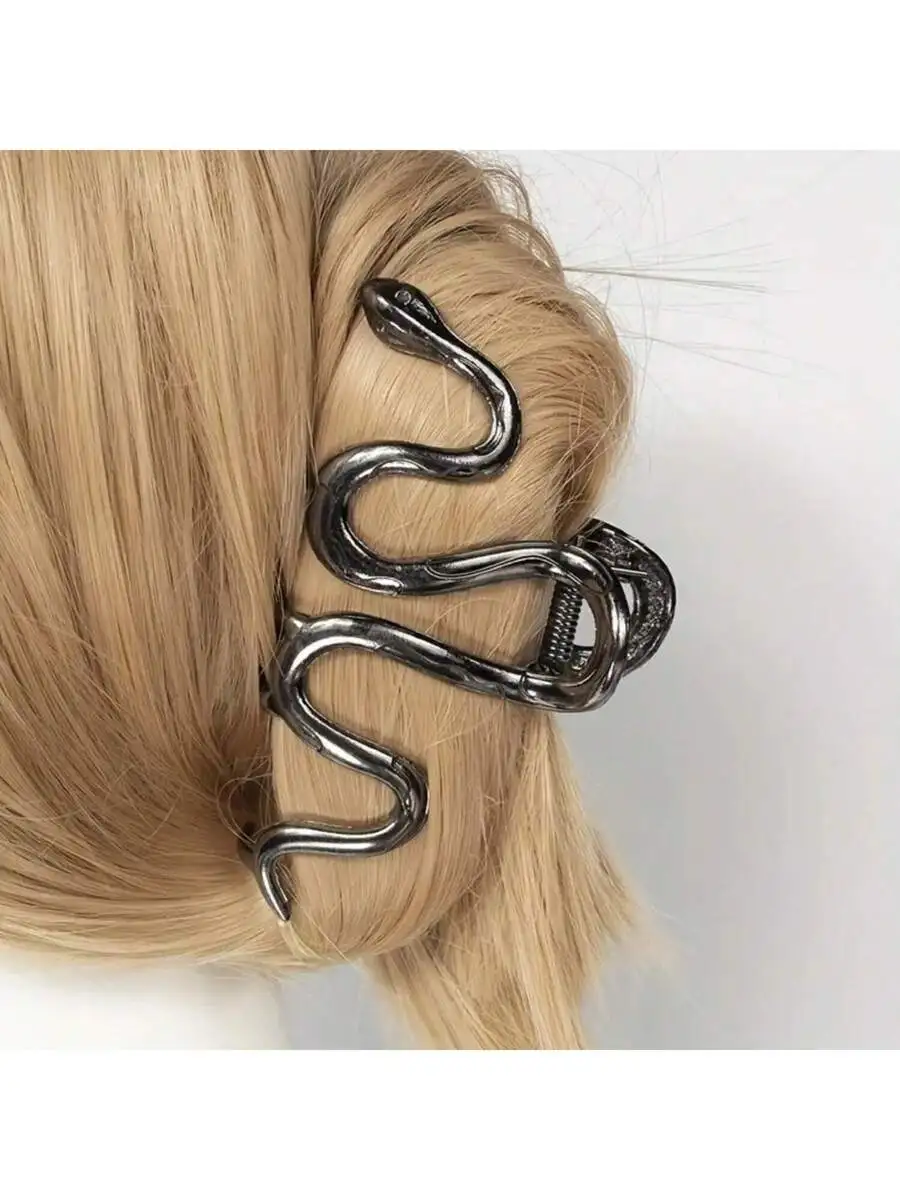 

Gothic Snake Metal Hair Claw Clip Minimalist Style Hair Accessory For Women