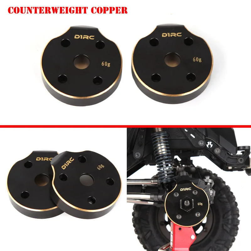 

Front and Rear Cup Outer Cover 60g Wheel Hub Weight for 1/10 RC Crawler Car Traxxas TRX4 Defender Bronco AXIAL SCX10 RC4WD D90