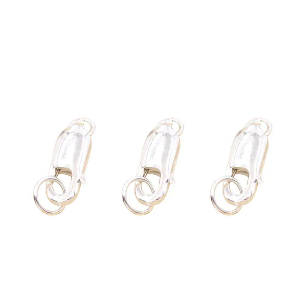 

5 Pcs Sterling Silver Square Deduction Keychain Buckles DIY Manual Accessories Jewelry