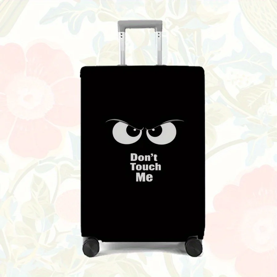

1pc Luggage Cover Durable Polyester 1pc Luggage Cover for Suitcases | Vibrant "Don't Touch Me" Design, Elastic Band