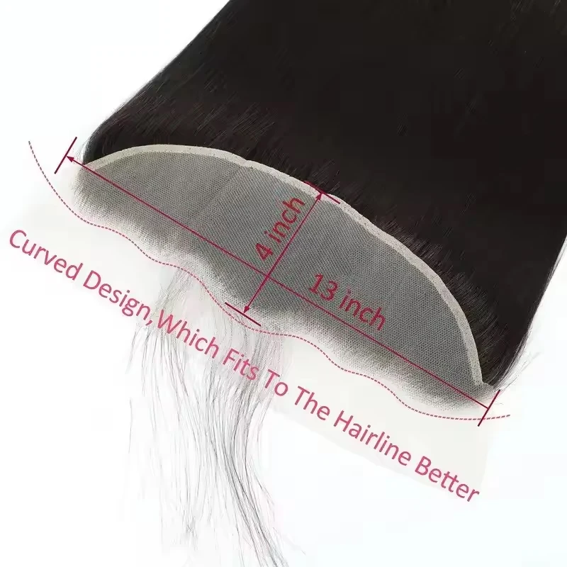 13X4 Straight Hair Lace Frontal Remy Human Hair Preplucked 4x4 Transparent Lace Closure Human Hair 8-20 Inch For Women