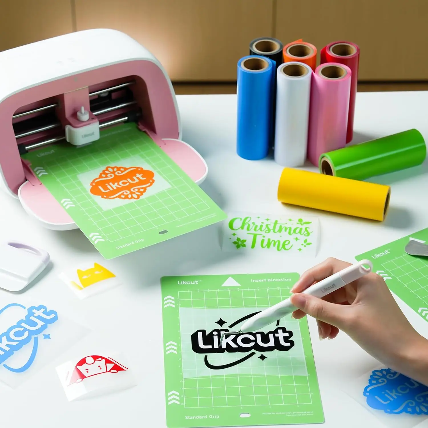 Likcut S501 DIYポータブルスマートカッティングマシン、ビニール 