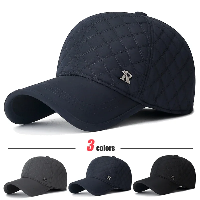 

Unisex Middle-Aged and Elderly Winter WindProof Cold-Proof and Warm Baseball Cap with Ear Protection Thickened Peaked Cap Gorras