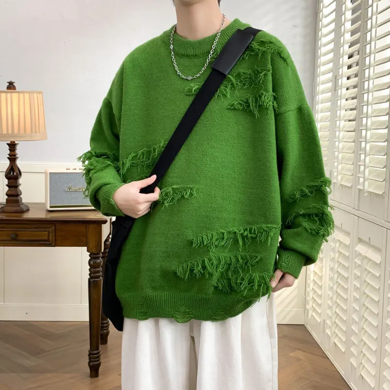 

Winter Sweaters Men Warm Fashion Casual Knitted Pullovers Men Streetwear Loose Long Sleeved Sweaters Mens Jumper Clothes M-4XL