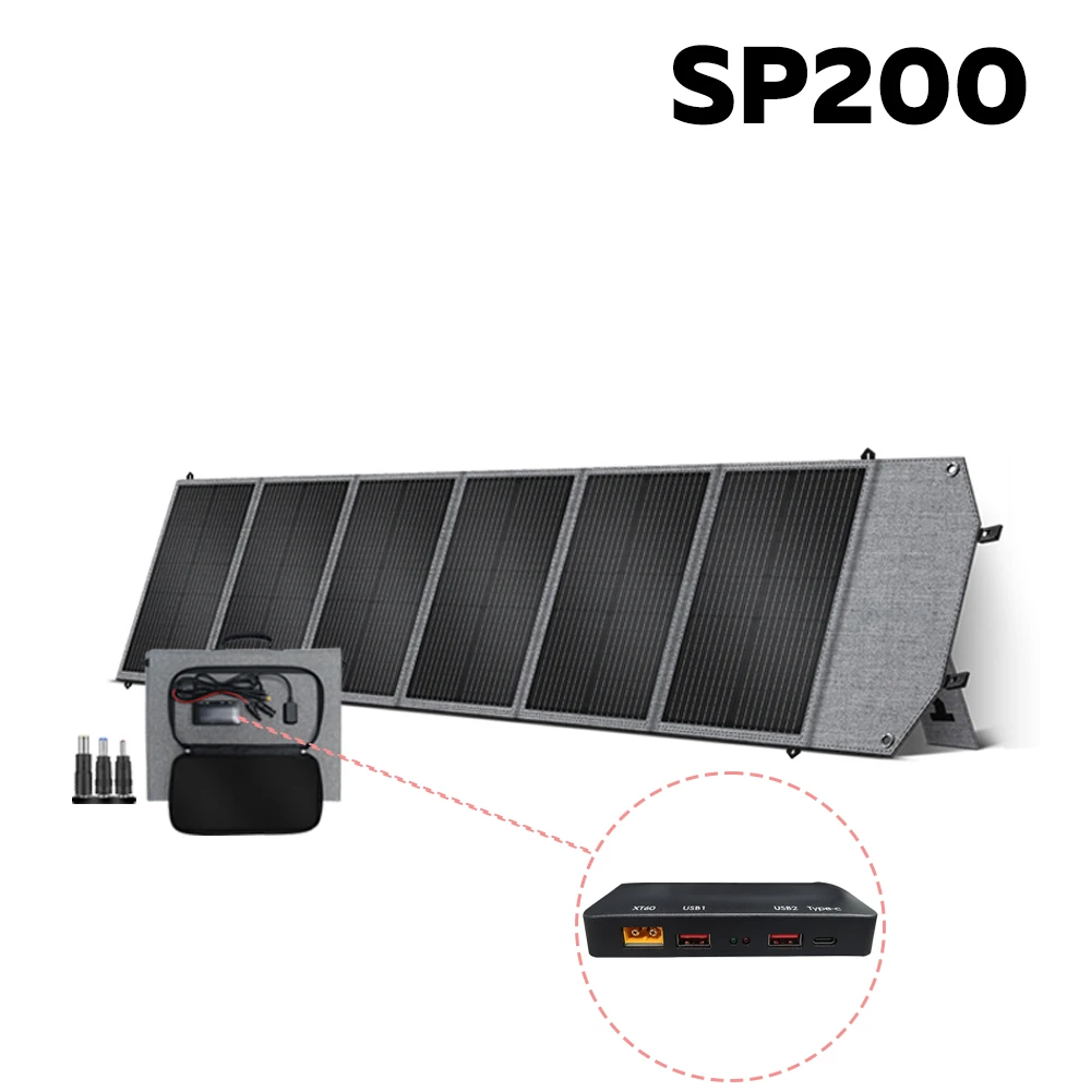 CTOLITY Tragbares Solarpanel mit 400W, 200W und 100W, faltbares Solarstromsystem für Solargeneratoren, Camping, Wohnmobilreisen und Bootfahren, 23 % hoher Wirkungsgrad