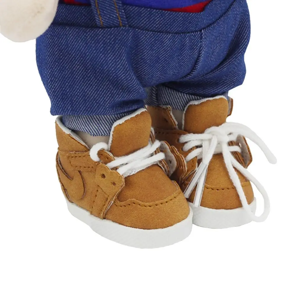 Zapatos de muñeca de algodón de 5CM y 20cm, Mini zapatos deportivos ligeros para muñeca, Mini zapatos de cuero PU, ropa informal, zapatillas, botas, muñecas para el cuerpo