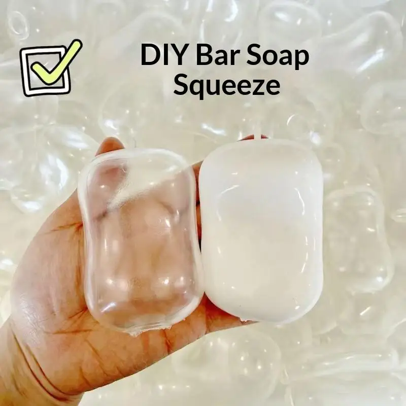 Replaceable DIY Simulation Soap Squeeze Toy Shell Non-Sticky Stress Relief Toy for Teen Party Goodie Bag Filler
