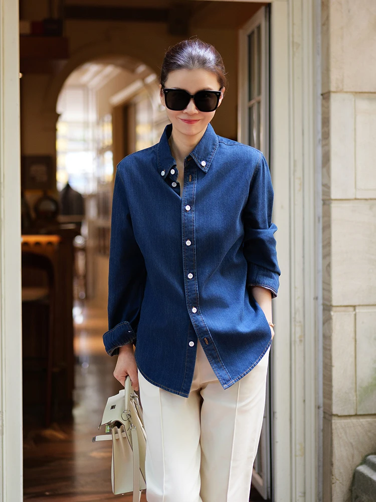 

Джинсы VI Gold President "Paris Autumn" из чистого хлопка, облегающие, женские, повседневные, прямого кроя, с длинными рукавами