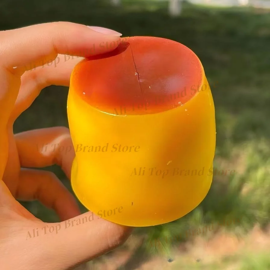 2026 New Crunchy Caramel Pudding ASMR Squeeze Toy,Cute Desk Stress Relief Ornament for All Ages, Office & Party Mini Favors