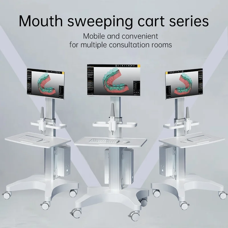 Hot Selling Mobile Nursing Cart Hospital Computer Cart Medical Monitor Trolley Stand for Oral Scanner