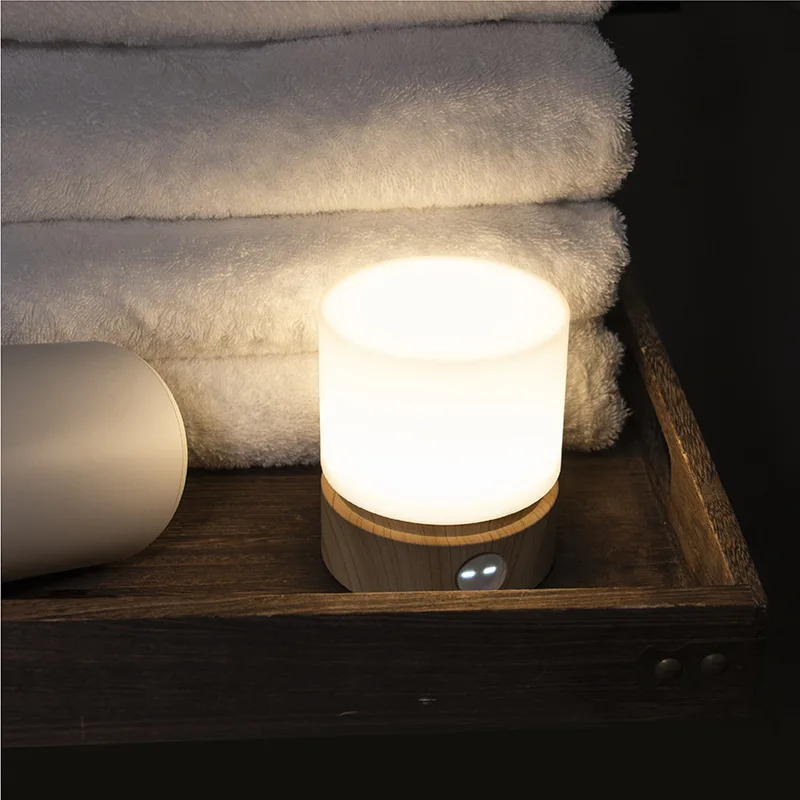 Xiaomi-lámpara cilíndrica HBK para mesita de noche, luz LED de escritorio con USB, ambiente de respiración táctil