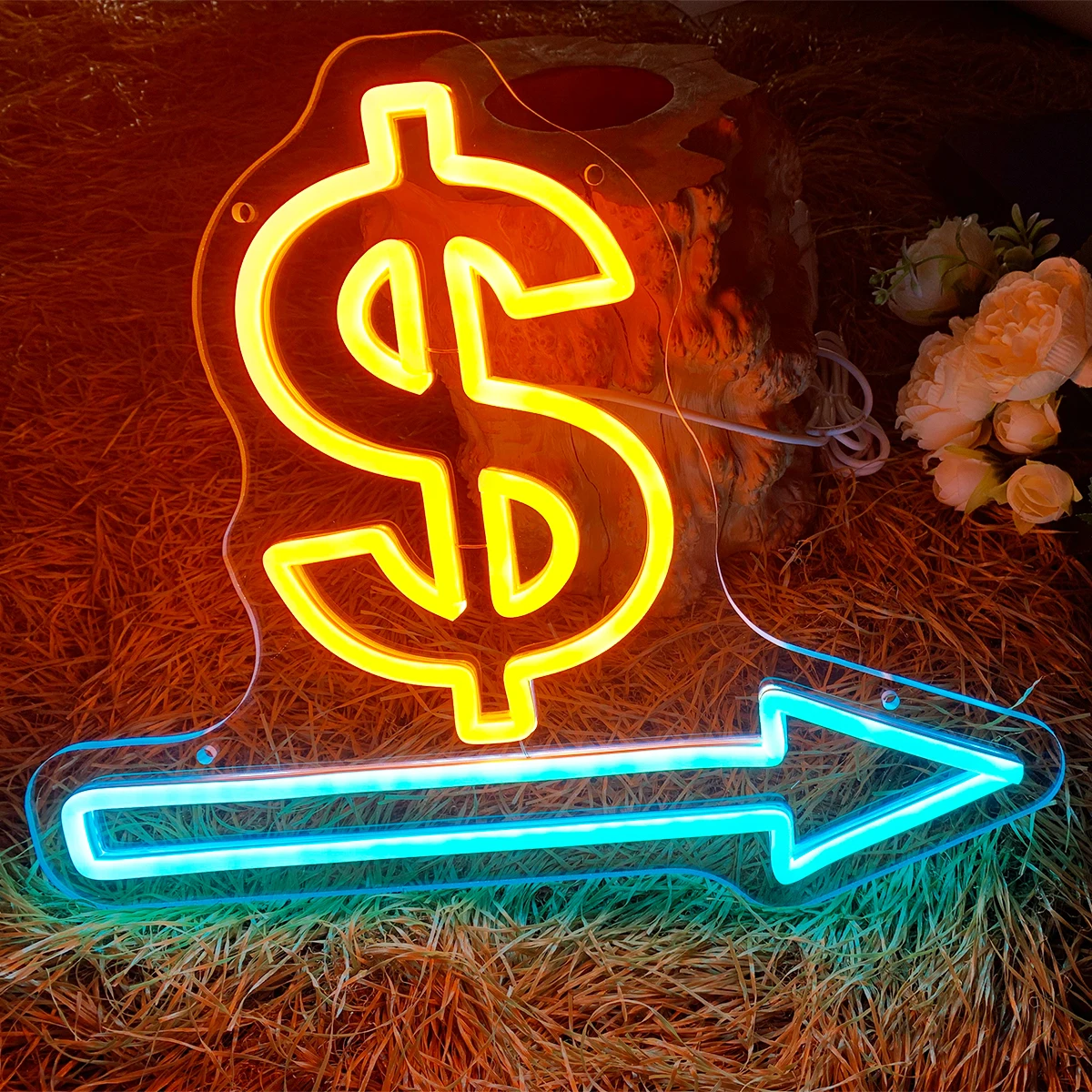 Dollar Sign Neon, for stores, restaurant banks, sign mood lights to create an atmosphere to make your store more atmosphere