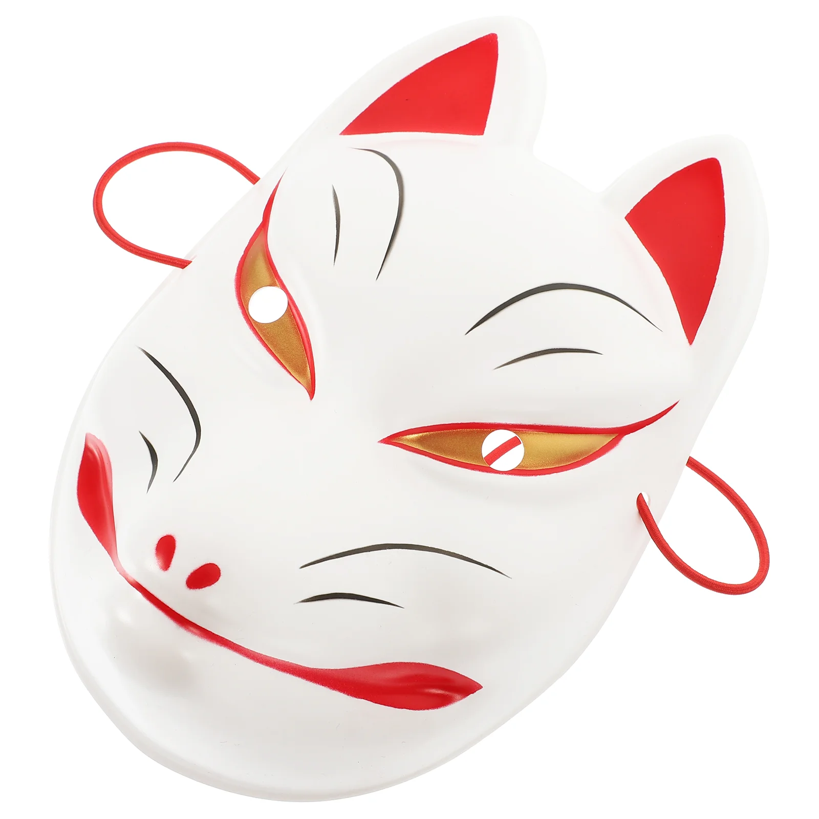 Half Face Fox Mask para Cosplay, Performance de Festa, Palco e Festival Dress Up Decoration, Máscaras Brancas