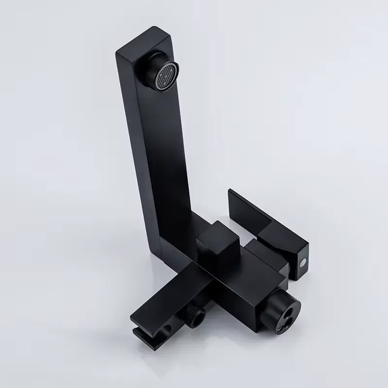 FLG:HB114 Freestanding Bathtub Faucet Matt Black Bathtub Bath Shower Faucet Mixer Tap view 5